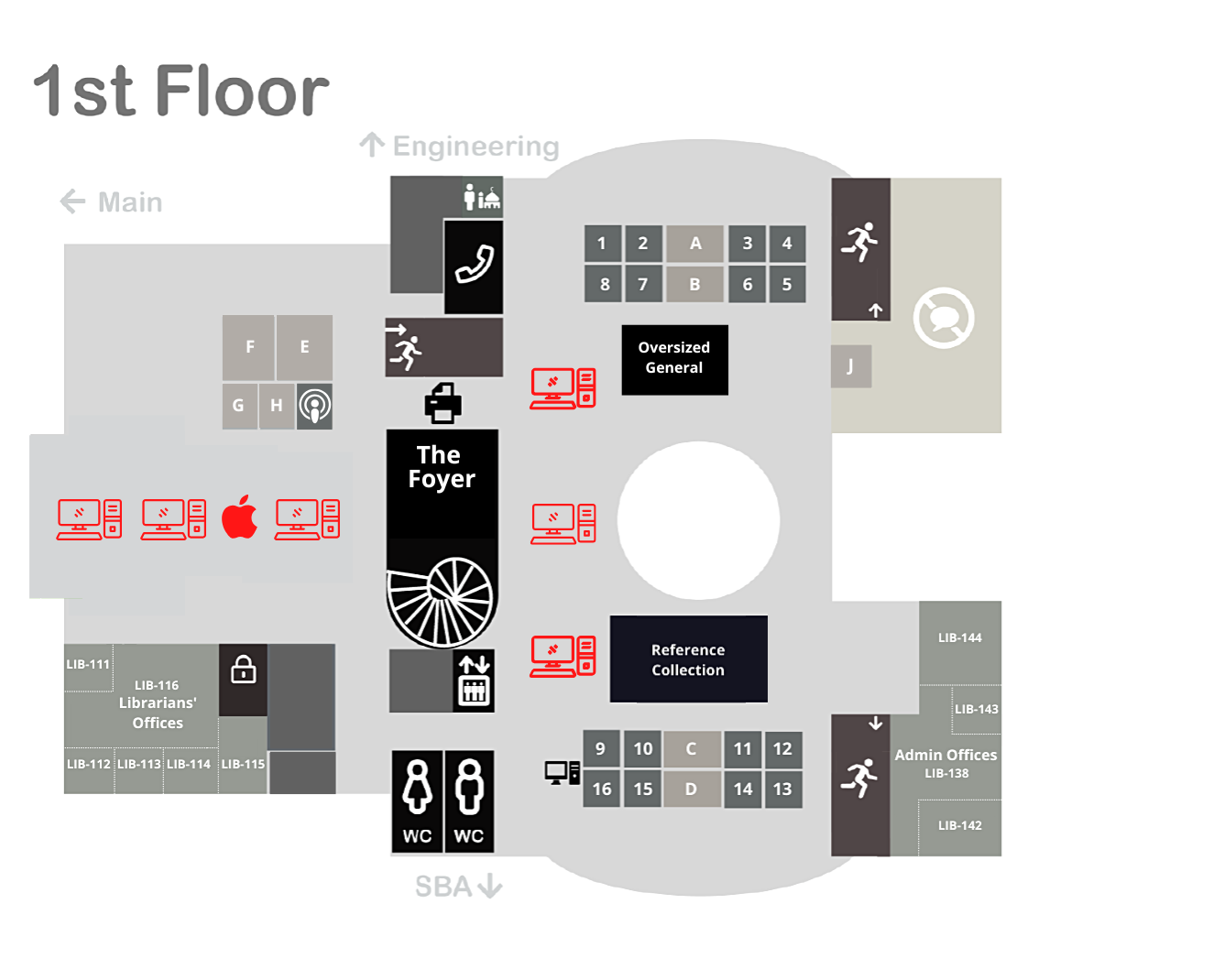 Computer Station 1st floor