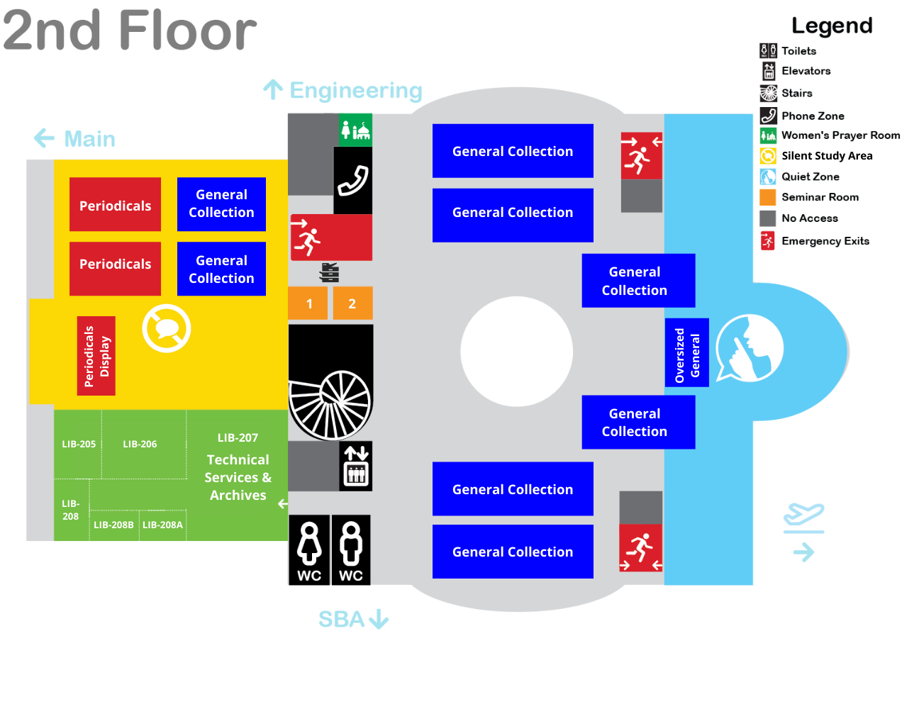 Second Floor Map